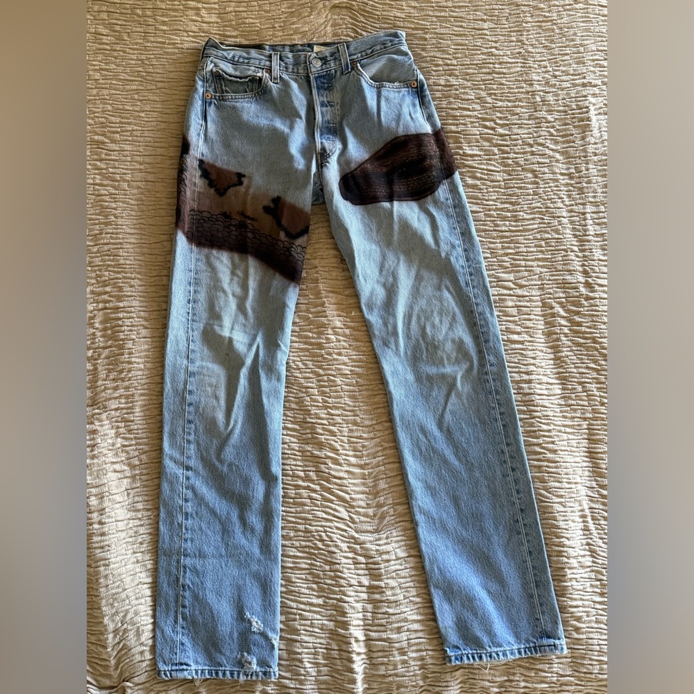 Vintage Levi 501 Rare Python Jeans - See Measurement Photos - Picture 8 of 16